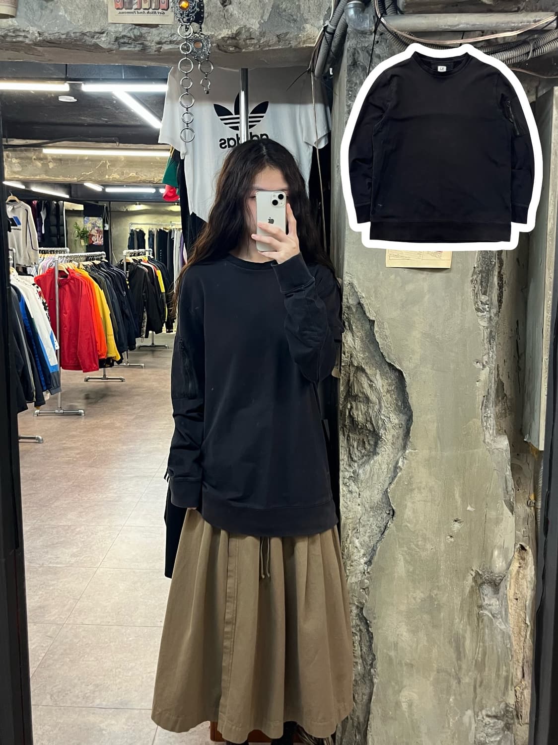 씨피컴퍼니 롱슬리브리스 긴팔티 블랙 105 #csz2062 상품이미지1