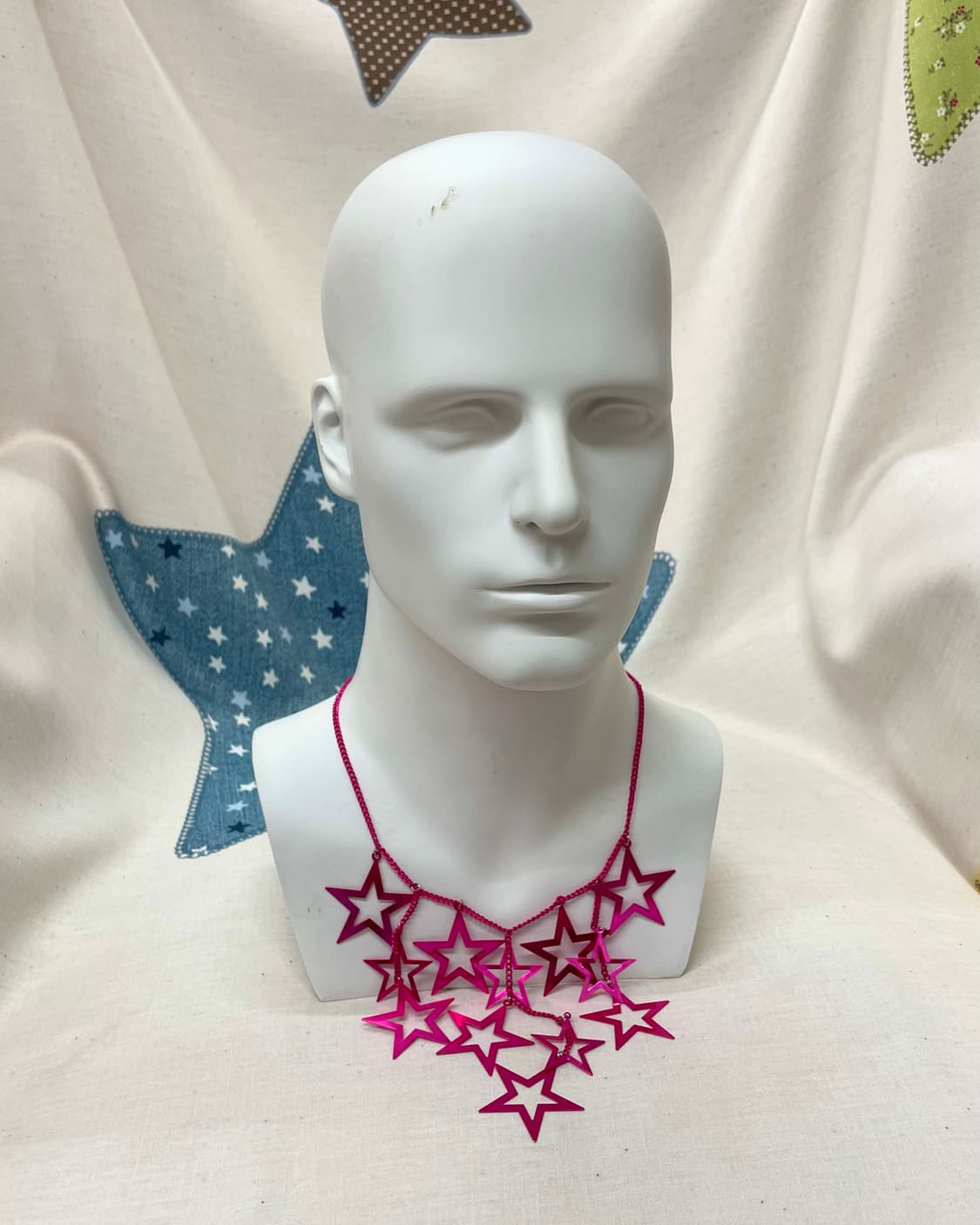 Glossy Multi-Star Pink Necklace 상품이미지1