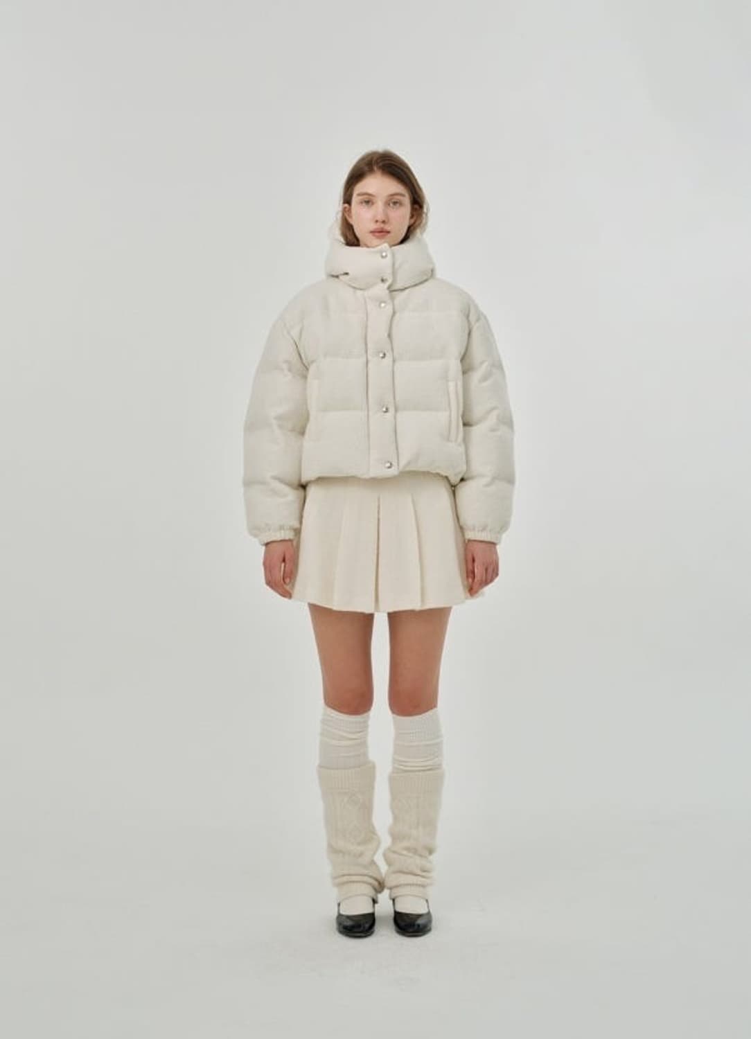 더바넷 Snowflake ivory boucle goose puffer  상품이미지1