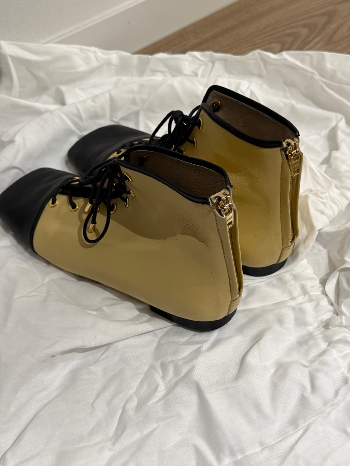 EENK 양가죽 레이스업 플랫 부츠 37 사이즈 상품이미지3