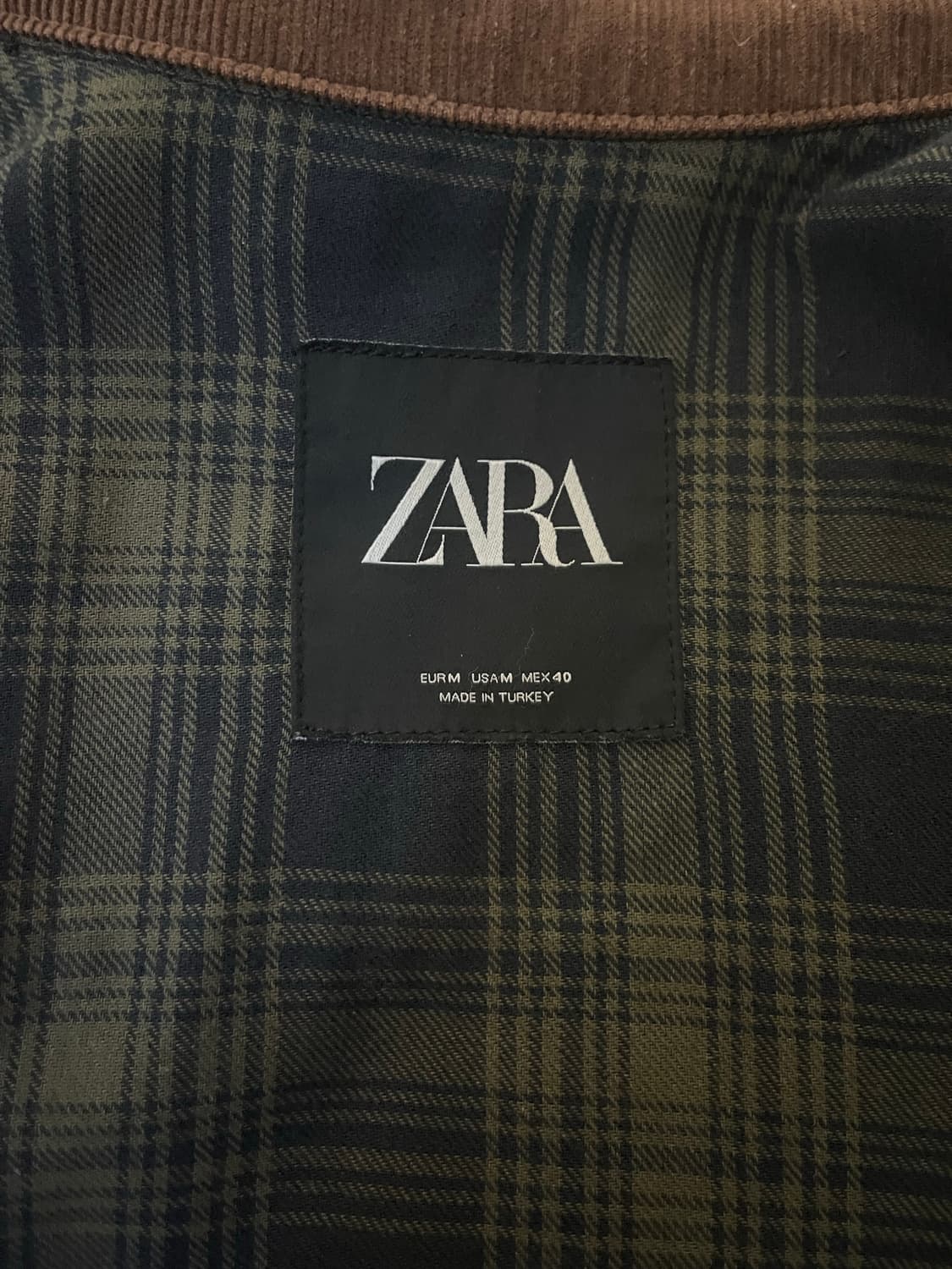 자라 남성 블랙 코듀로이 데님 자켓 M 상품이미지3