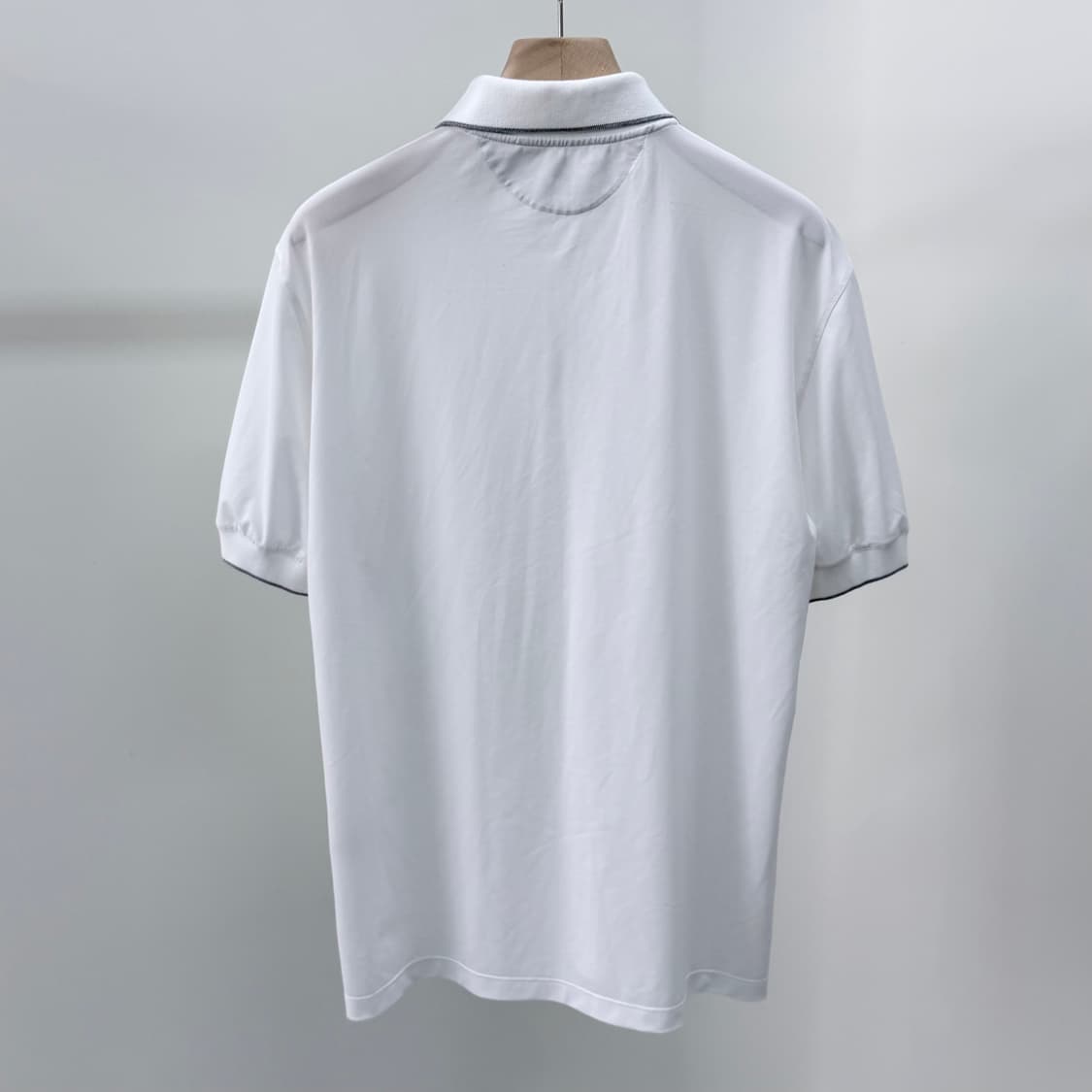[S+급/XL] 브루넬로 쿠치넬리 코튼 로고 반팔 카라티 상품이미지5