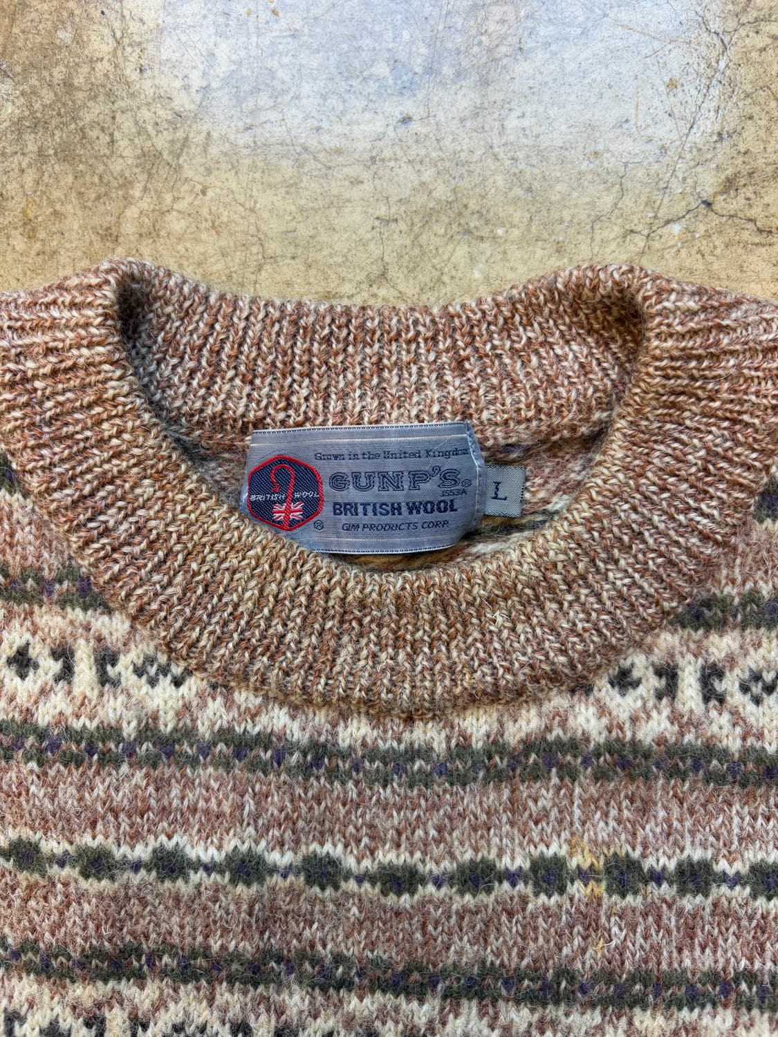 90s USA x 브리티시 울 페어아일 스웨터 상품이미지2
