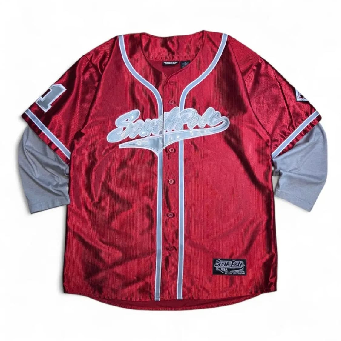 올드스쿨 90s SouthPole 레이어드 베이스볼 유니폼 져지 상품이미지1