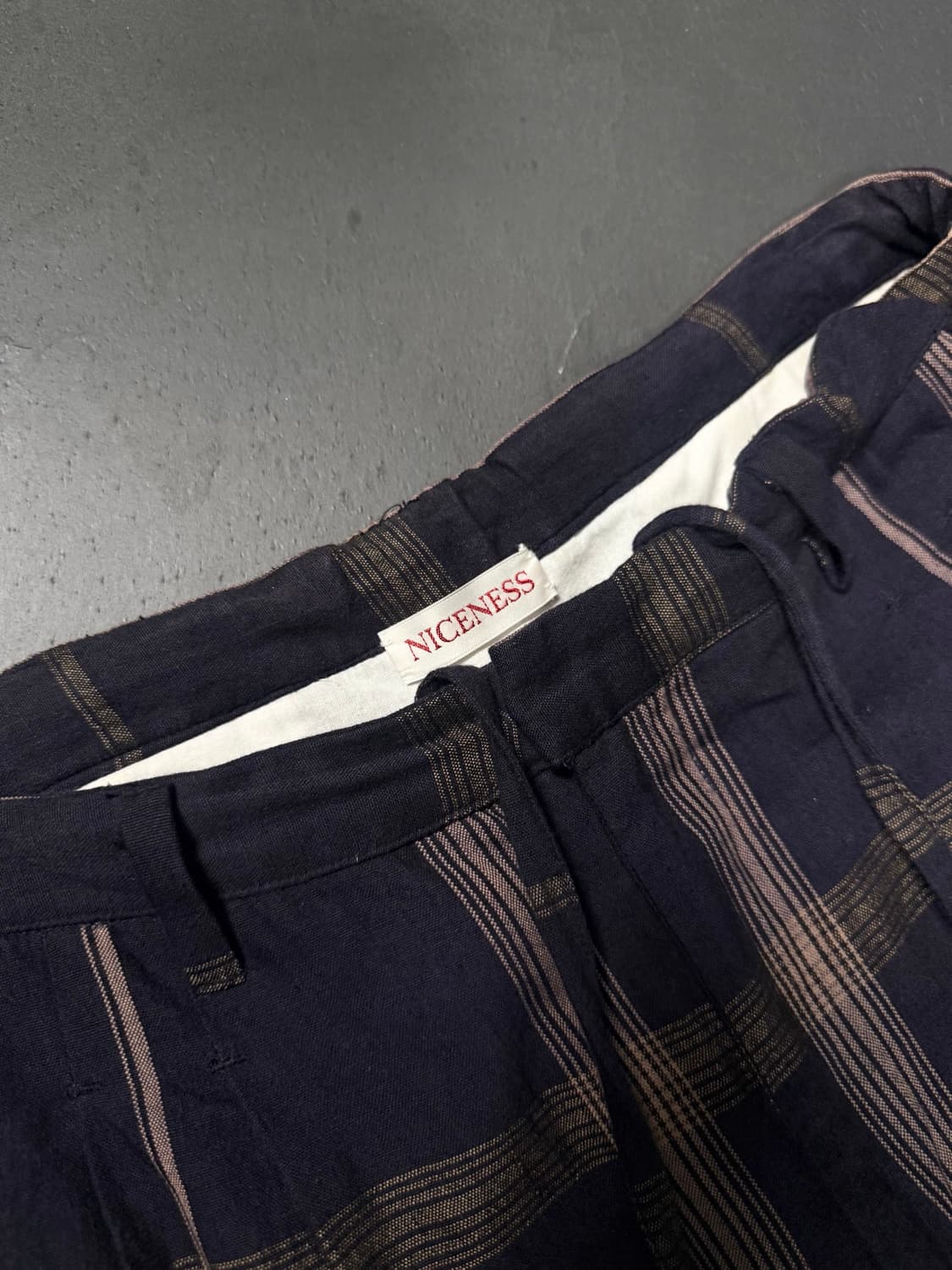 NICENESS ALI Khadi Checked Trousers 상품이미지6