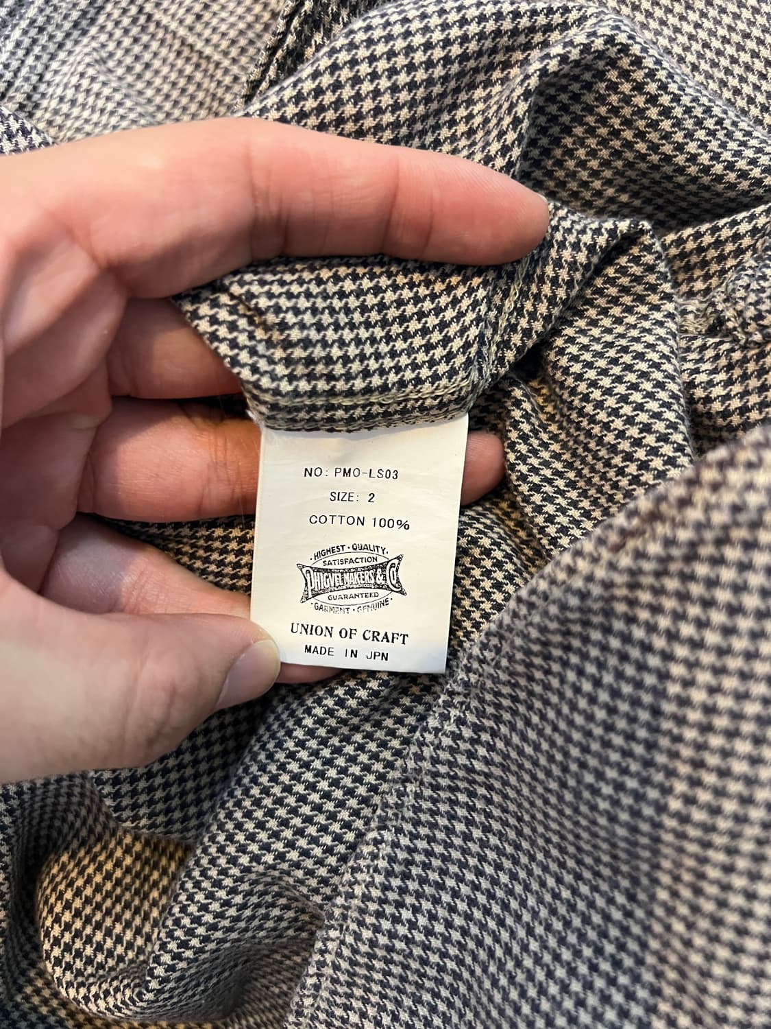 피그벨 하운드 투스 체크셔츠 phigvel makers 2사이즈 상품이미지4