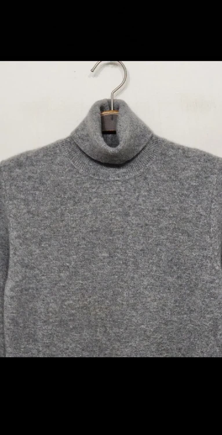 (S) 목폴라 캐시미어 니트 그레이 터틀넥 스웨터 무지  상품이미지2
