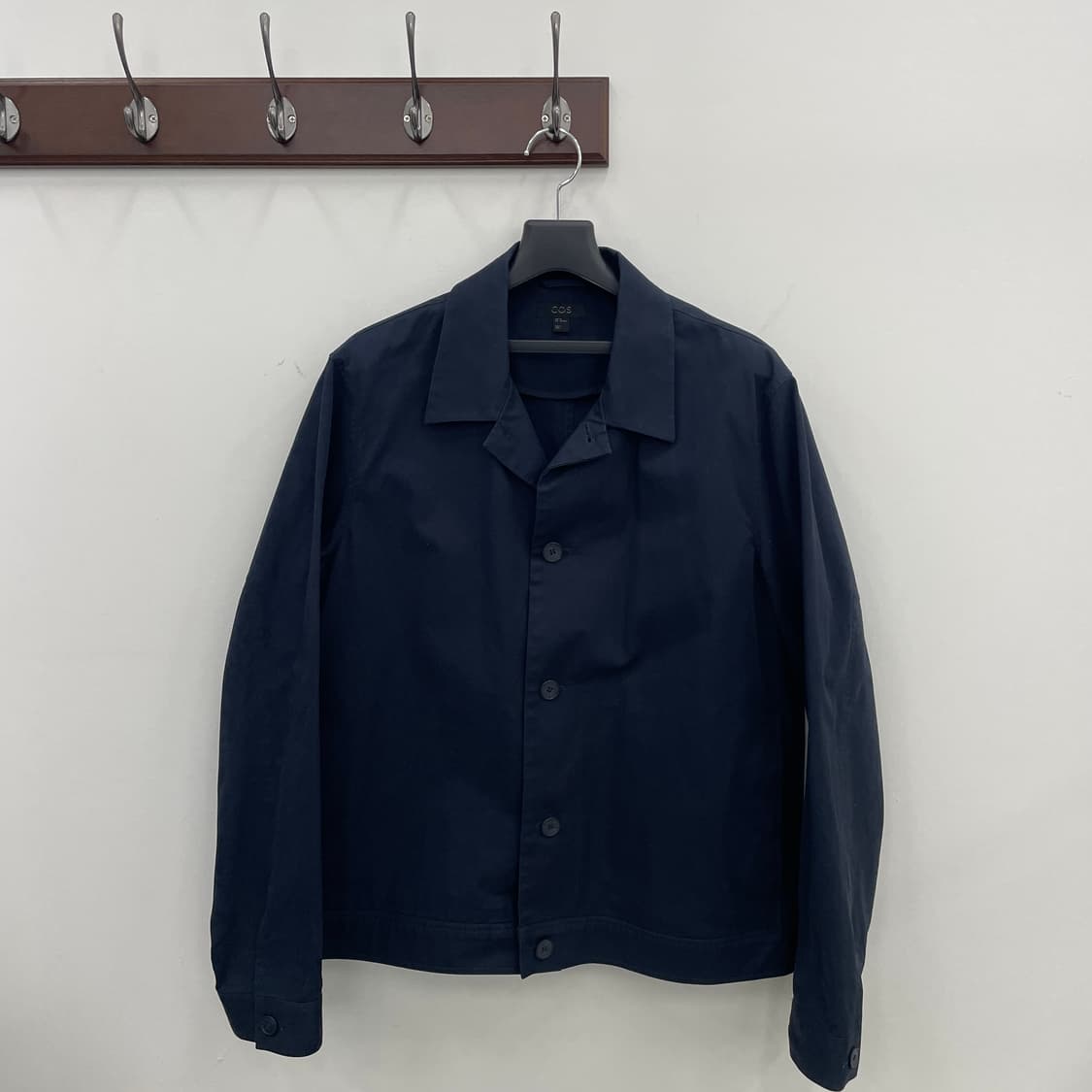코스 네이비 오가닉 코튼 버튼업 베이직 자켓 상품이미지2