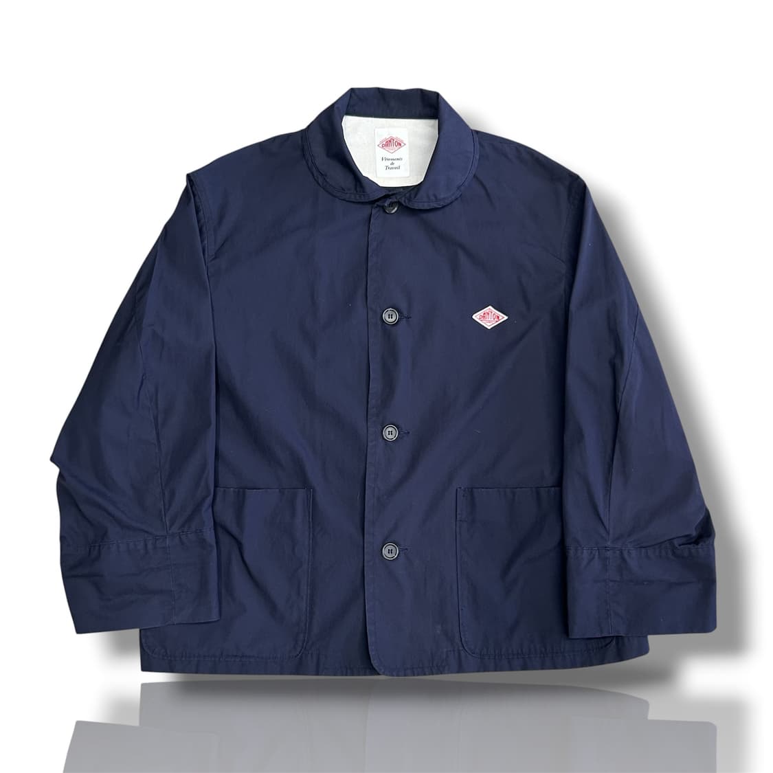 Made In Japan 단톤 38(M) 라운드 카라 워크 자켓 네이비 상품이미지1