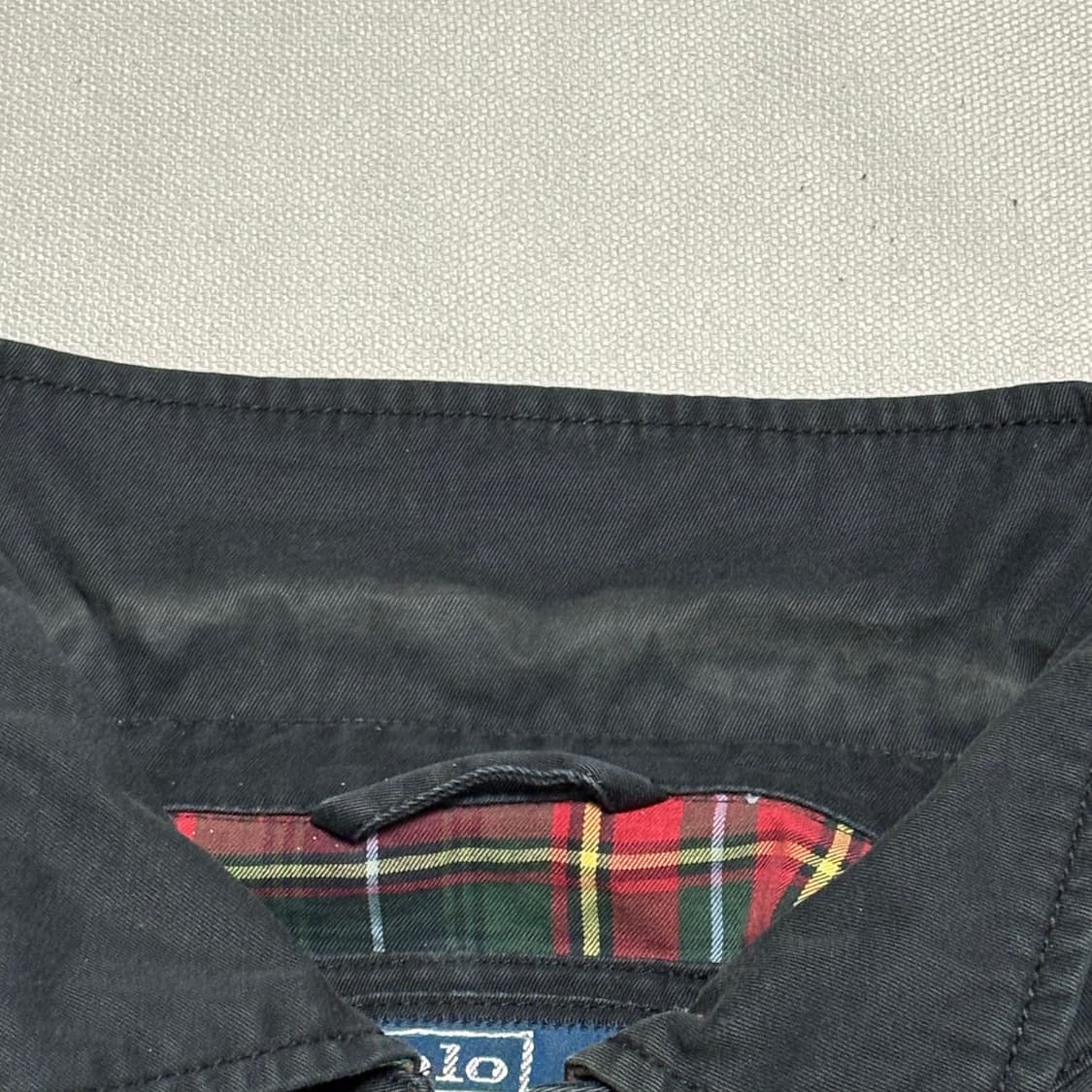 XL 폴로랄프로렌 체크 배색 블랙 스윙탑 자켓 상품이미지6