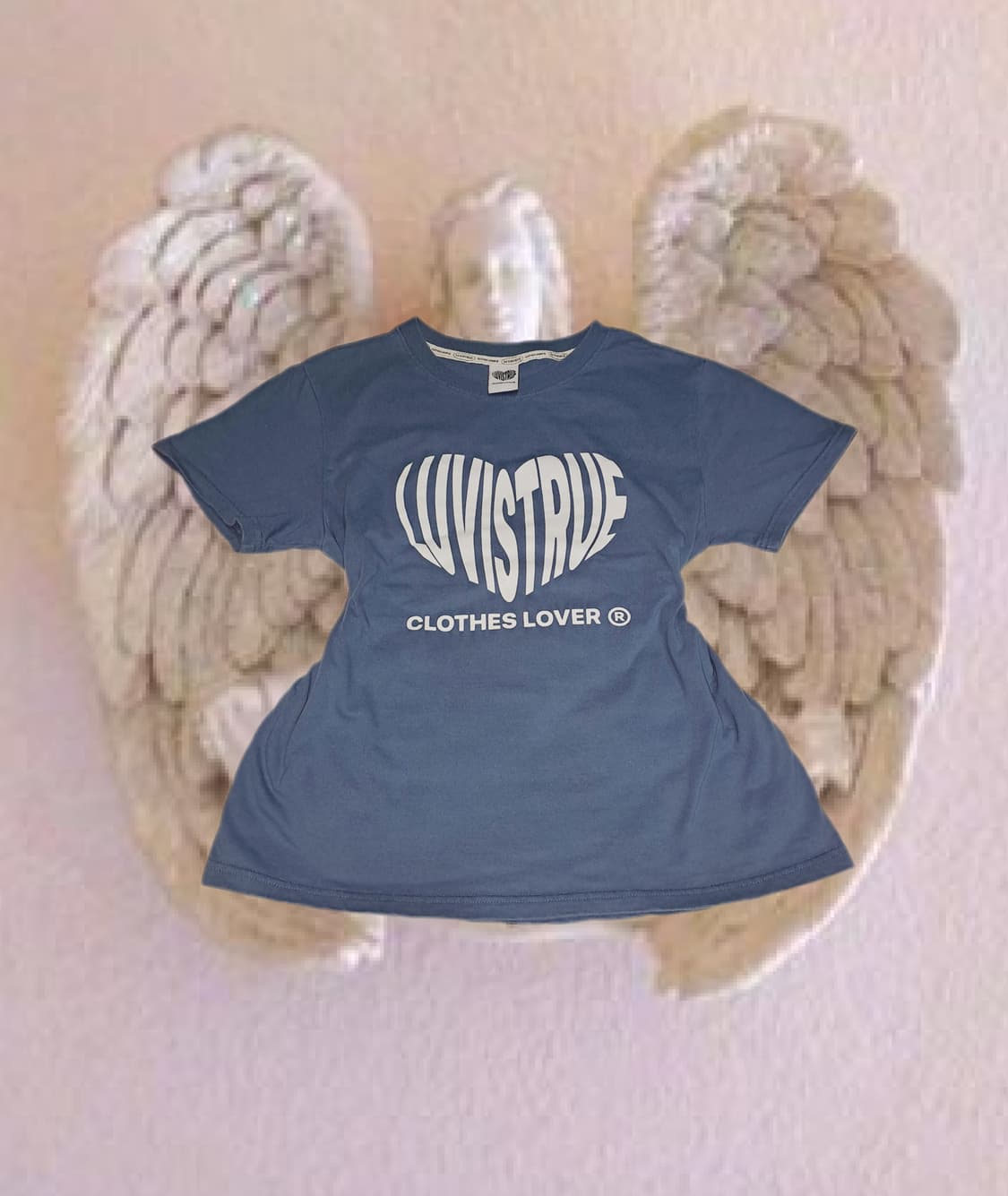 러브이즈트루 하트로고 반팔티 블루 상품이미지1