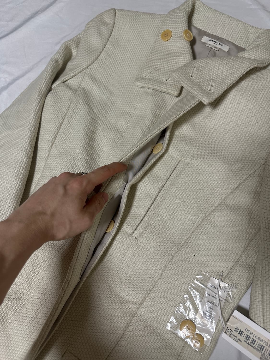 Helmut Lang 00s archive honeycomb Coat 상품이미지6