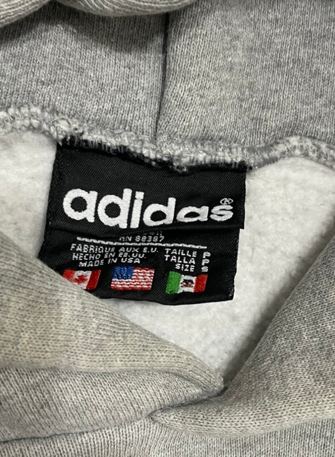 아디다스 빅로고 기모 후드티 (남녀공용 상품이미지5