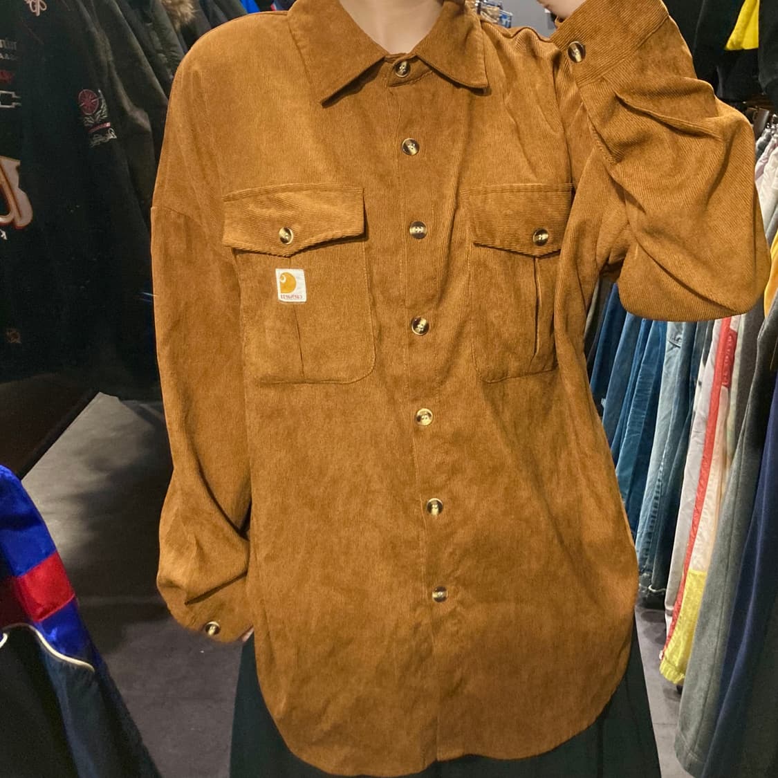 [IM]칼하트 코듀로이 워크셔츠 카멜 상품이미지5