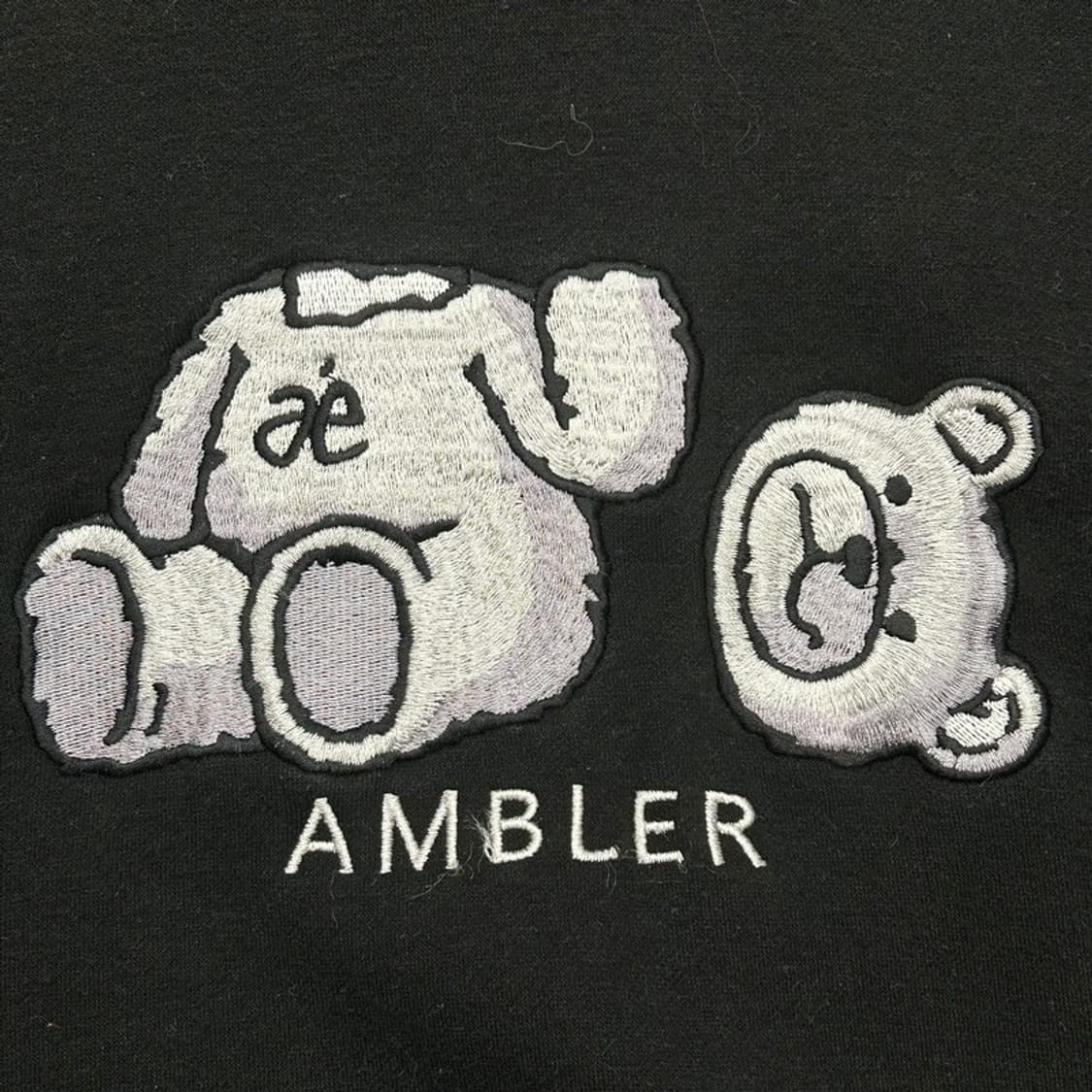 앰블러 웁스 베어 오버핏 기모 후드티 S 상품이미지2
