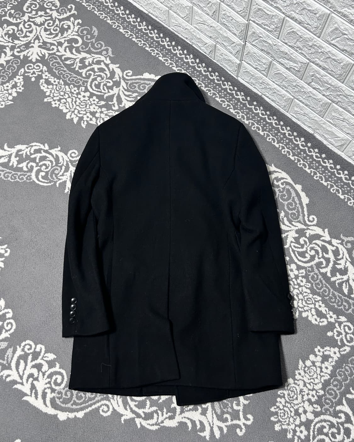 사선 하이넥 울 코트 상품이미지9