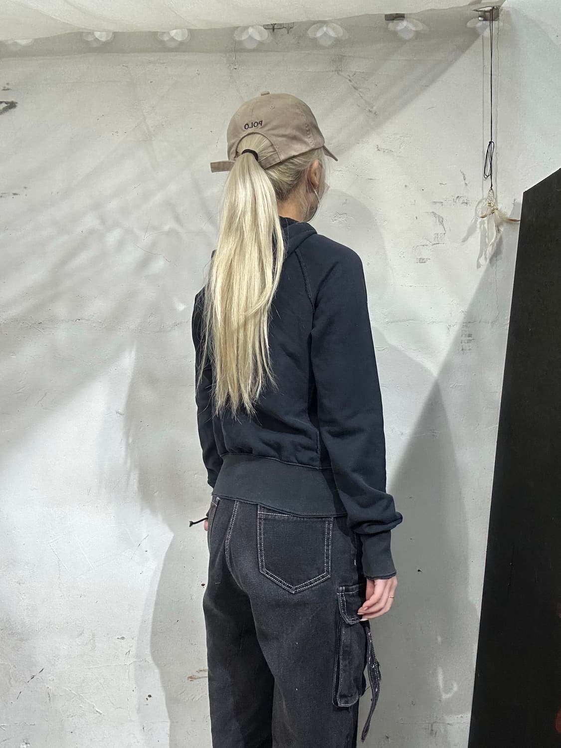 나이키 네이비 골드 빅 로고 y2k 후드집업 트랙탑 져지 S 상품이미지3