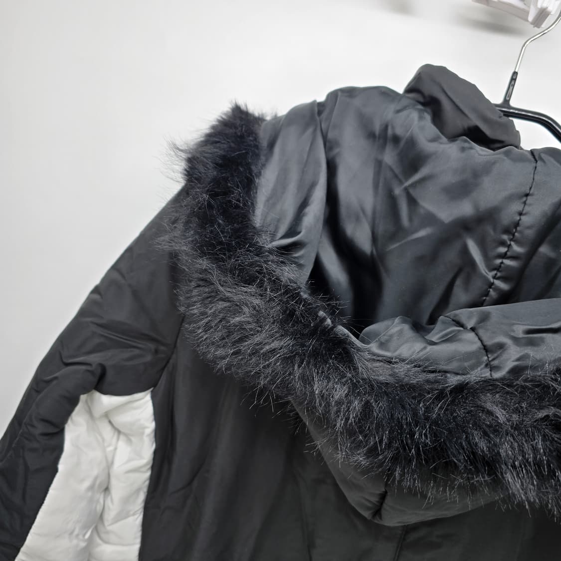 블랙 스키 점프수트 후드 퍼 여성용 상품이미지6