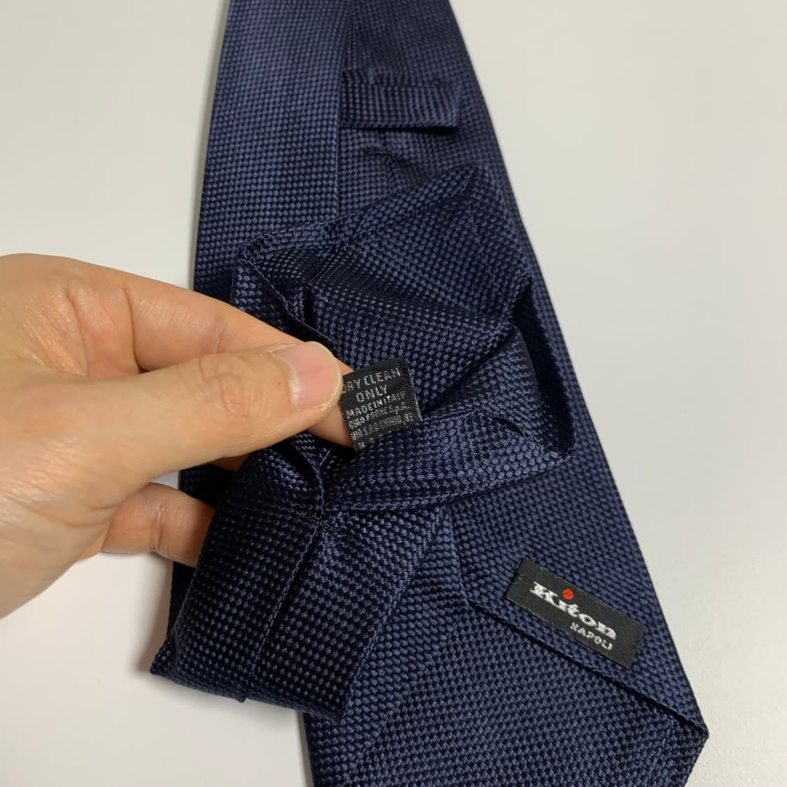 키톤(Kiton) 네이비 실크 명품넥타이 자카드 A+등급 상품이미지9