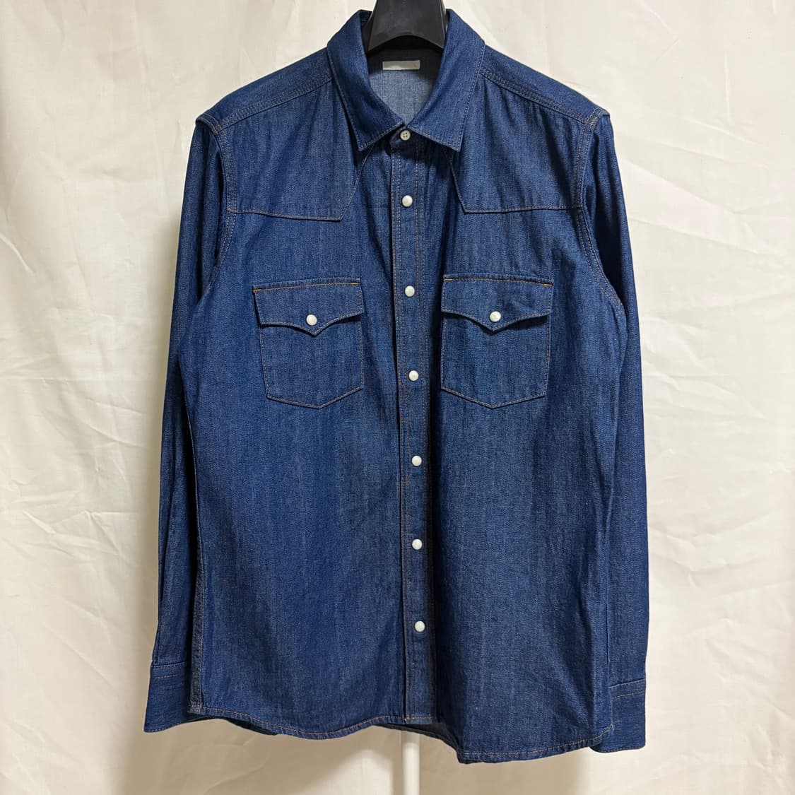 지유 데님 웨스턴 셔츠 / 블루, L 상품이미지1