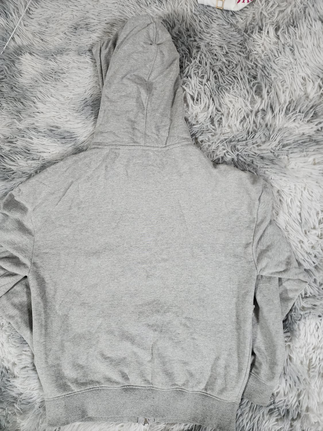 시눈 로즈 프릴 후드 집업 멜란지 그레이 상품이미지3