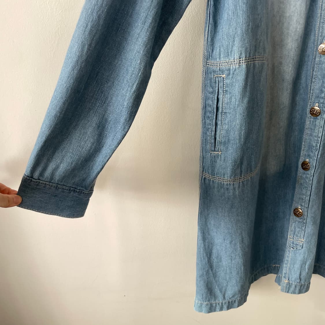 vintage wash denim shirt dress 상품이미지4