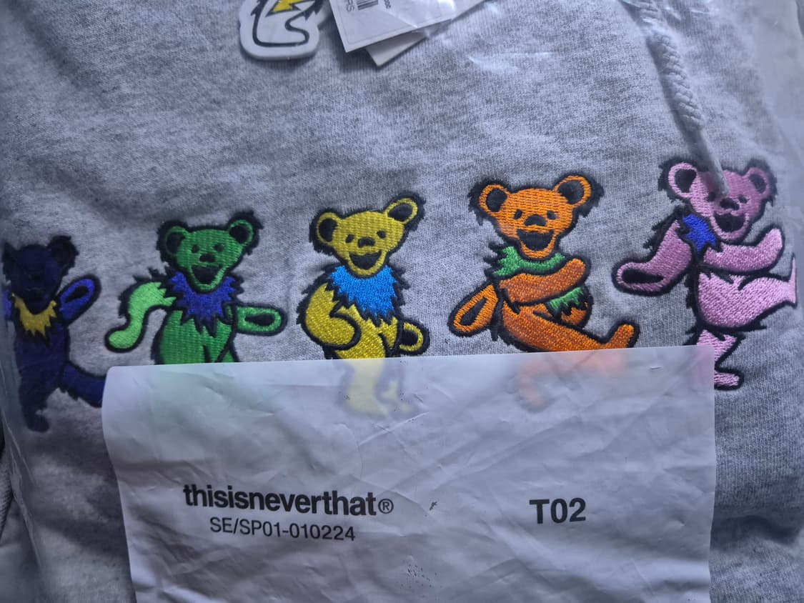 (새상품) 디스이즈네버댓 x 그레이트풀데드 댄싱 베어스 후드 상품이미지3