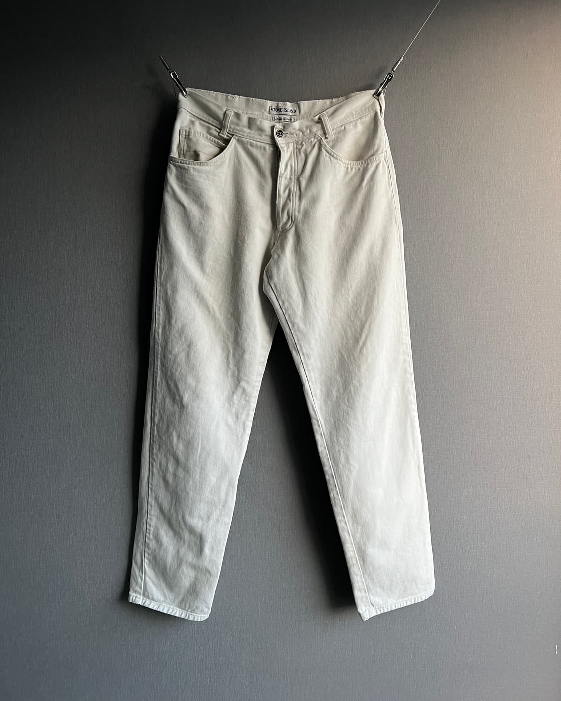 [33] 90s 스톤 아일랜드 그린엣지 크림 진 상품이미지3