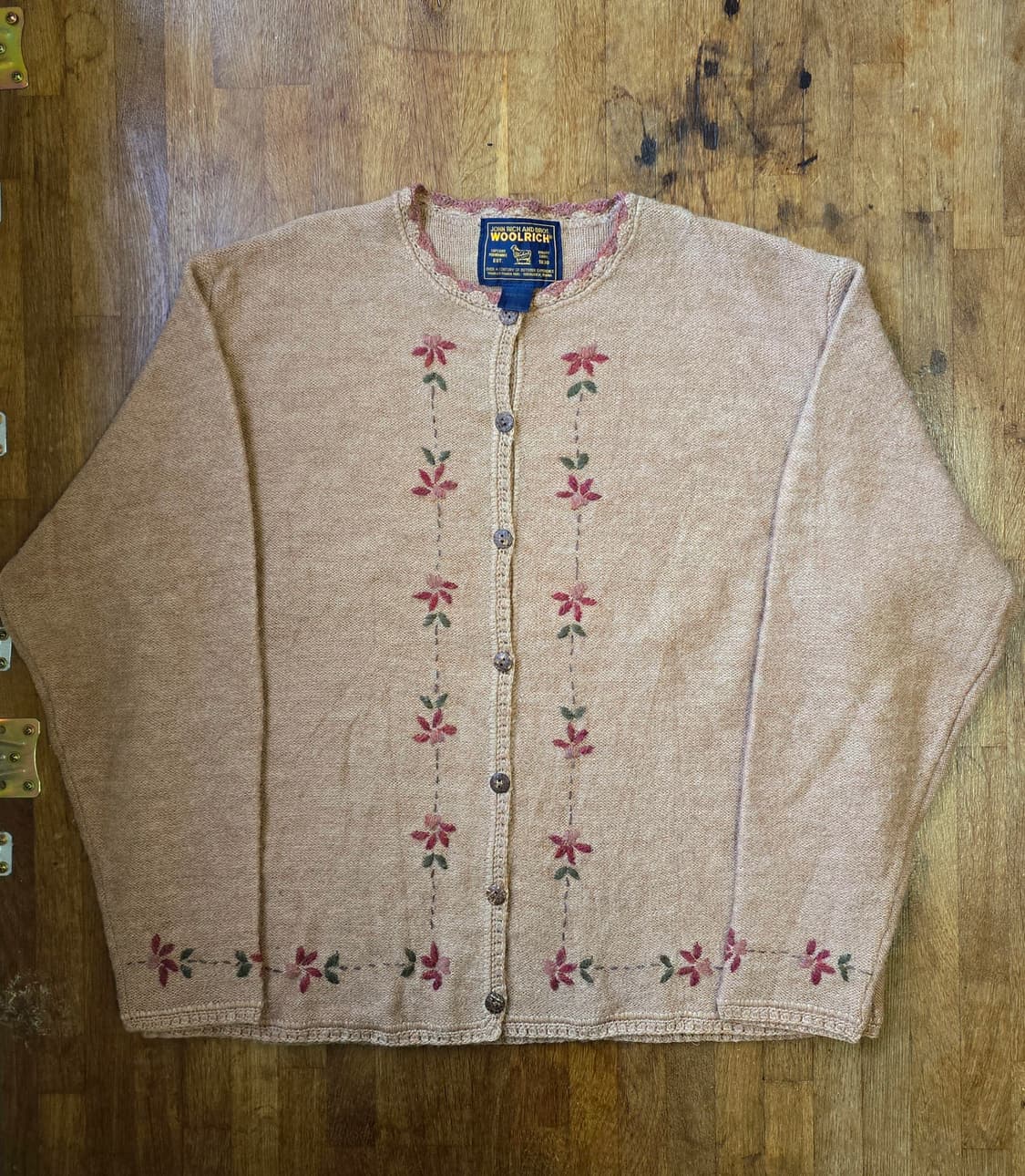 Woolrich 울리치  퓨어 울 100% 자수 가디건 상품이미지1