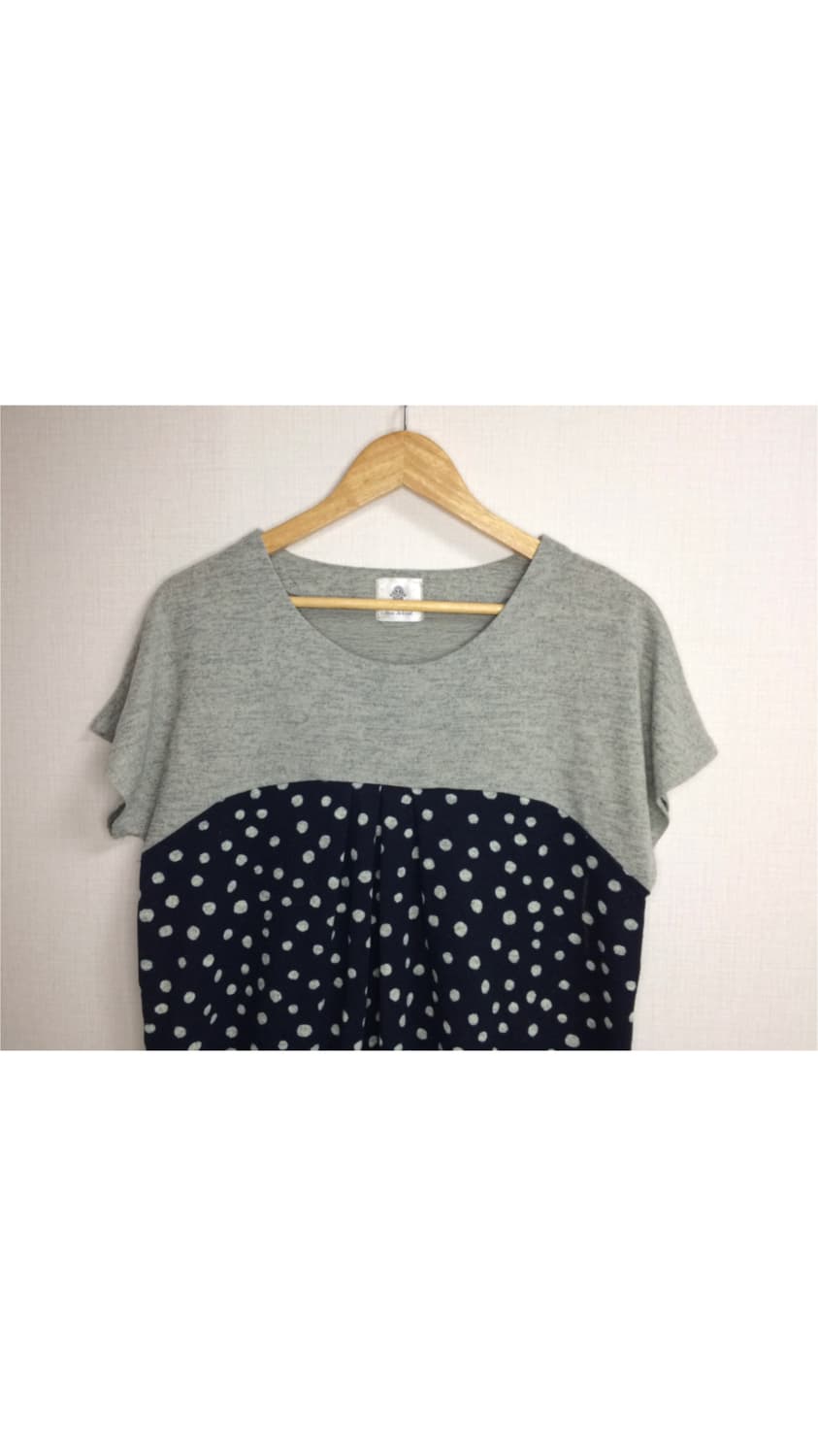 빈티지 네이비 도트 땡땡이 튜닉 상품이미지2