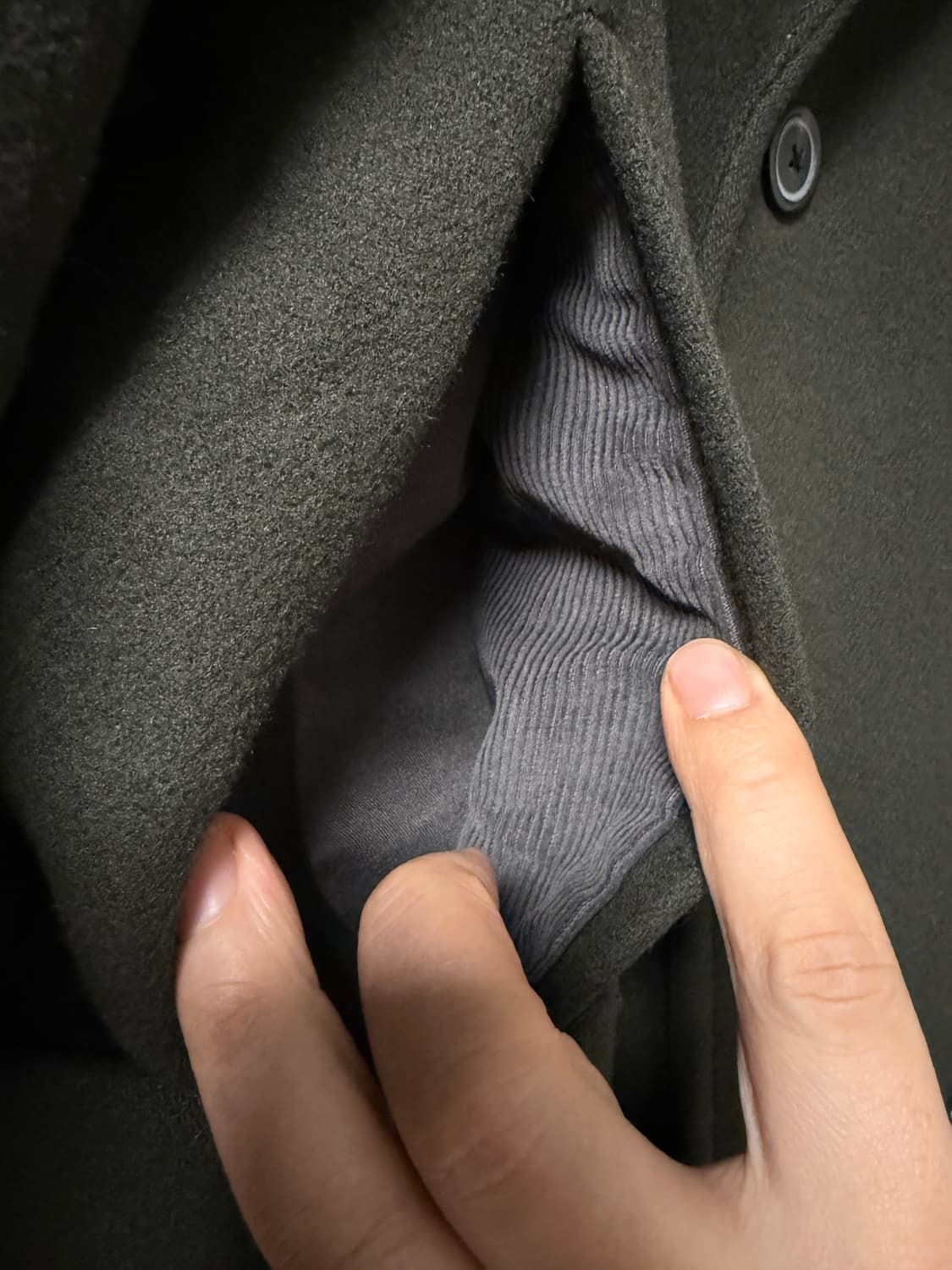 벨리에 울코트 카키 하프코트L 상품이미지3