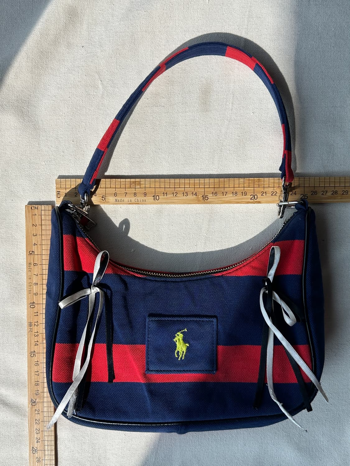 폴로 랄프로렌 업사이클링 스트라이프 숄더백 상품이미지9