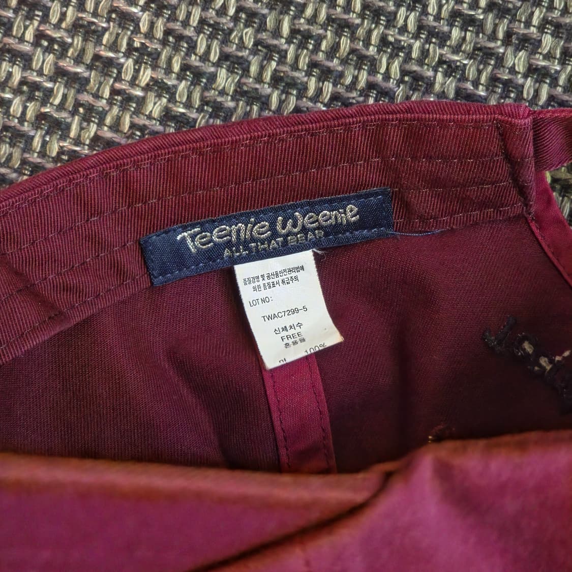 티니위니 버건디 볼캡 상품이미지4