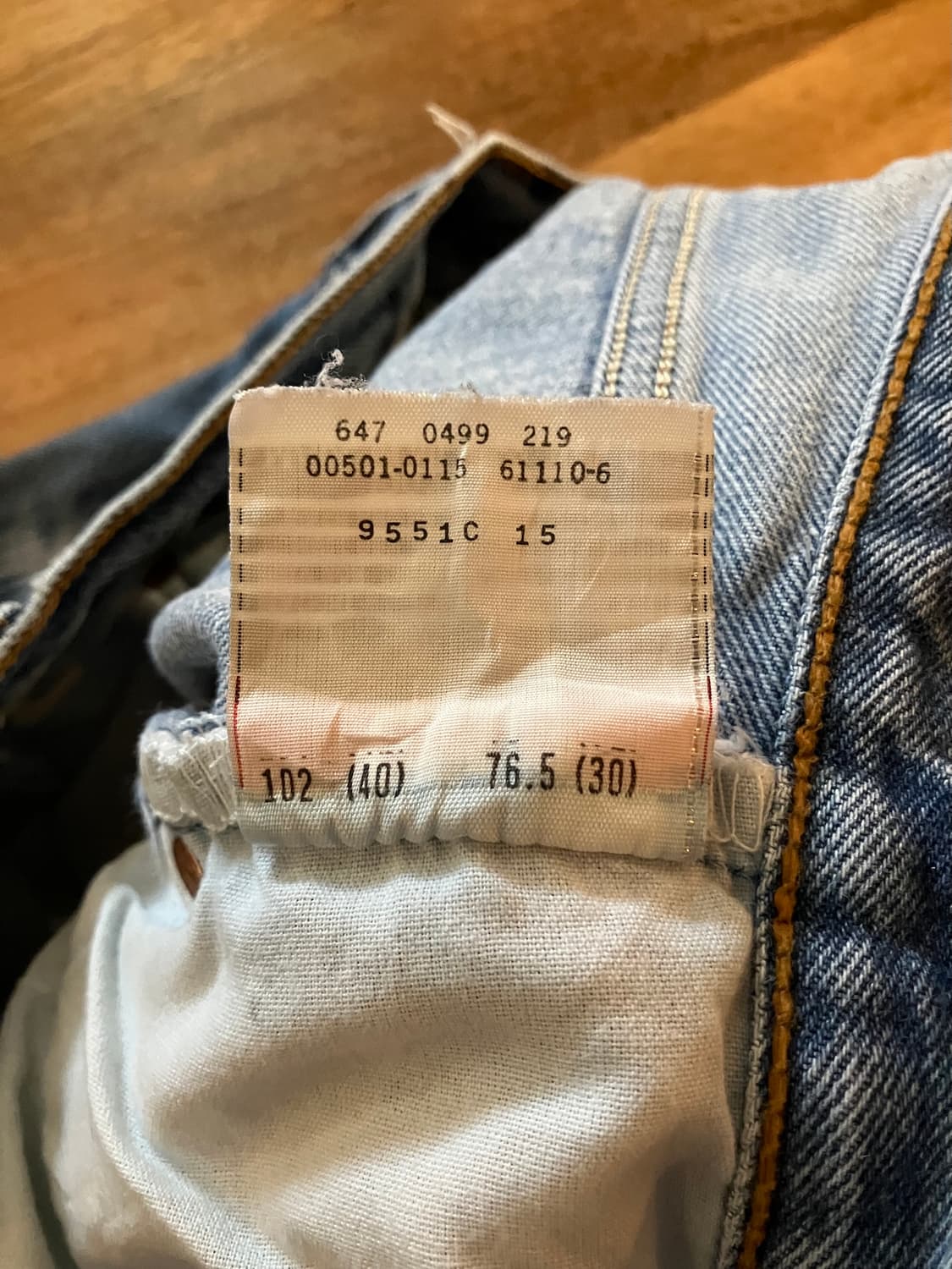 90s 빈티지 리바이스 501 데님 팬츠 빅사이즈 상품이미지10