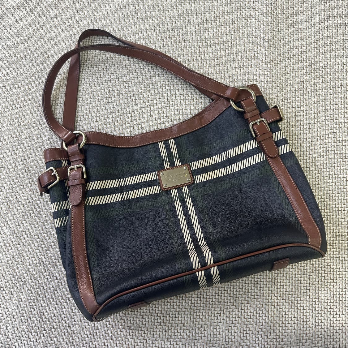 실측확인 빈폴체크 패턴 숄더백 0415D 상품이미지1