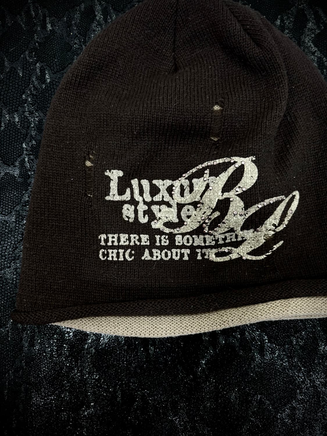 “Vintage” Y2K Print Beanie 상품이미지2