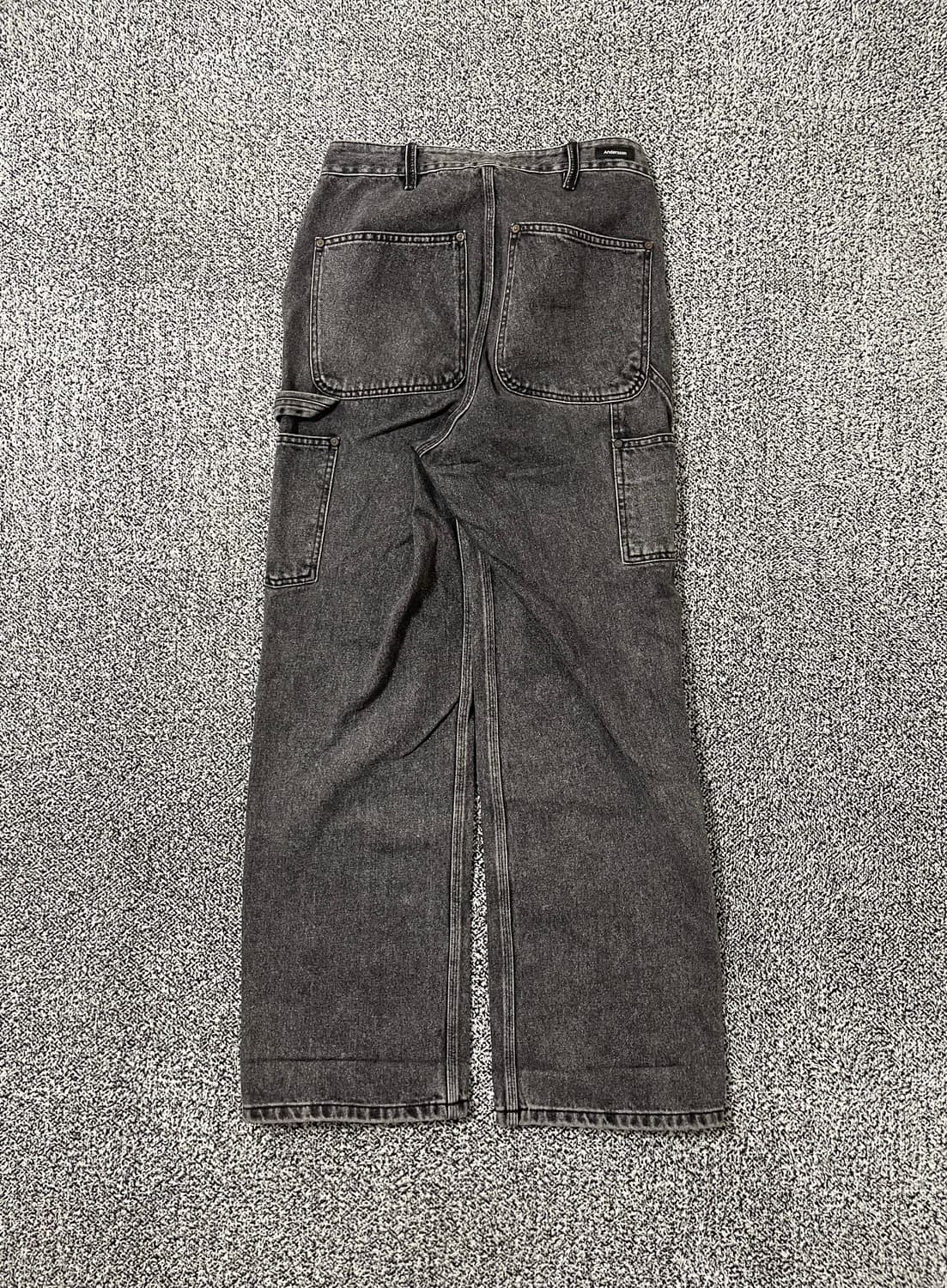 빈티지9. 앤더슨벨 카펜터 더블니 데님 팬츠 청바지 흑청 상품이미지2