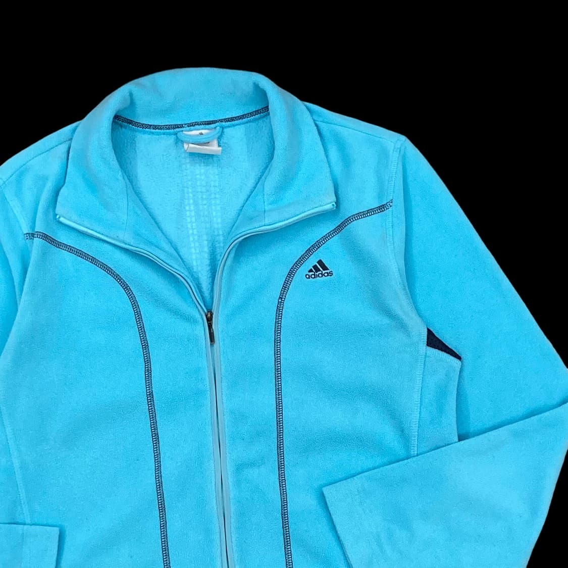 아디다스 올드스쿨 스카이 블루 후리스 집업 상품이미지2