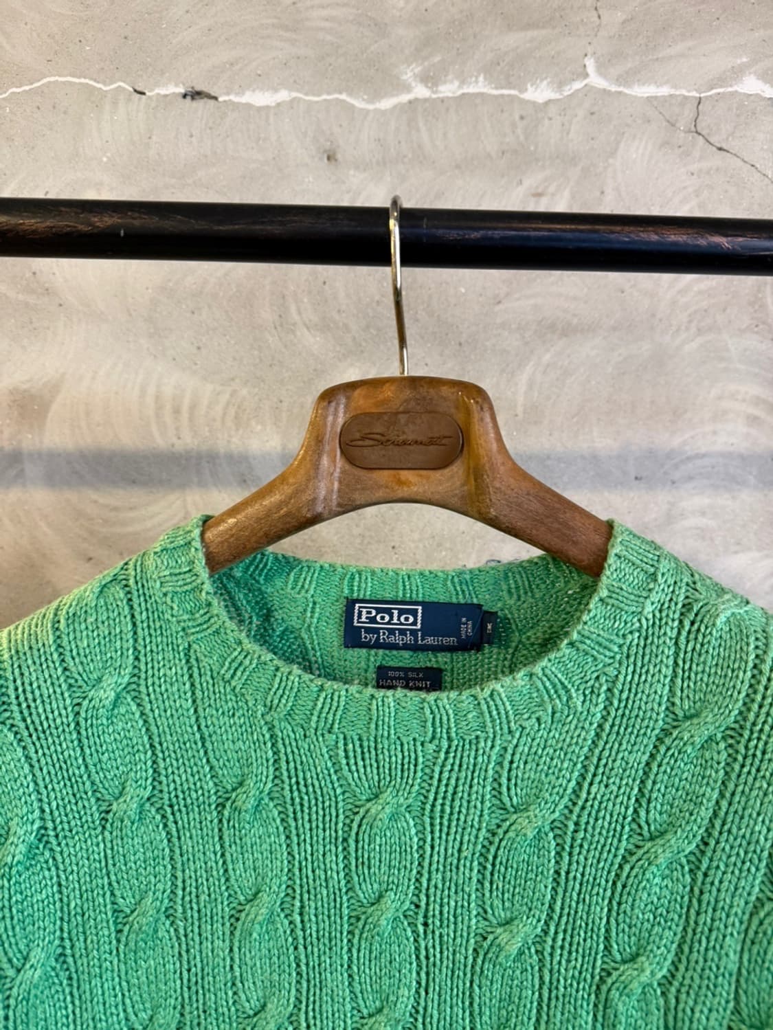 폴로 랄프로렌 100% 실크 핸드 케이블 니트 105 상품이미지3