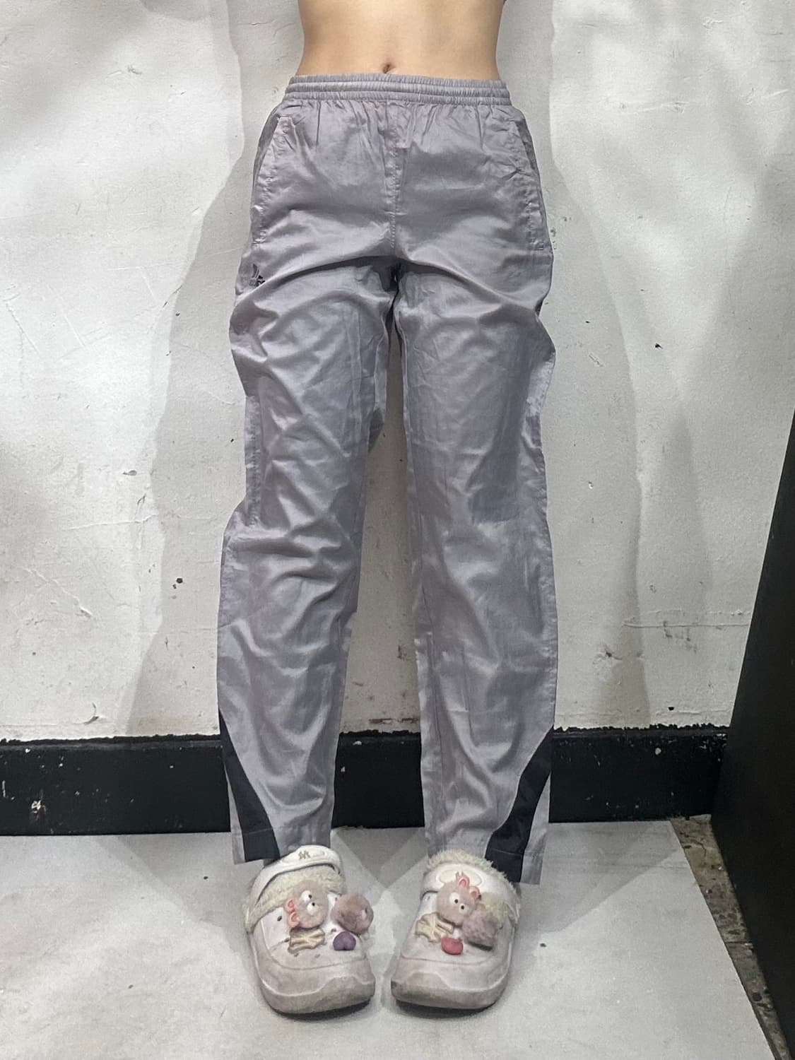 00s 아디다스 와이드 그레이 트랙 팬츠 추리닝 바지  상품이미지2