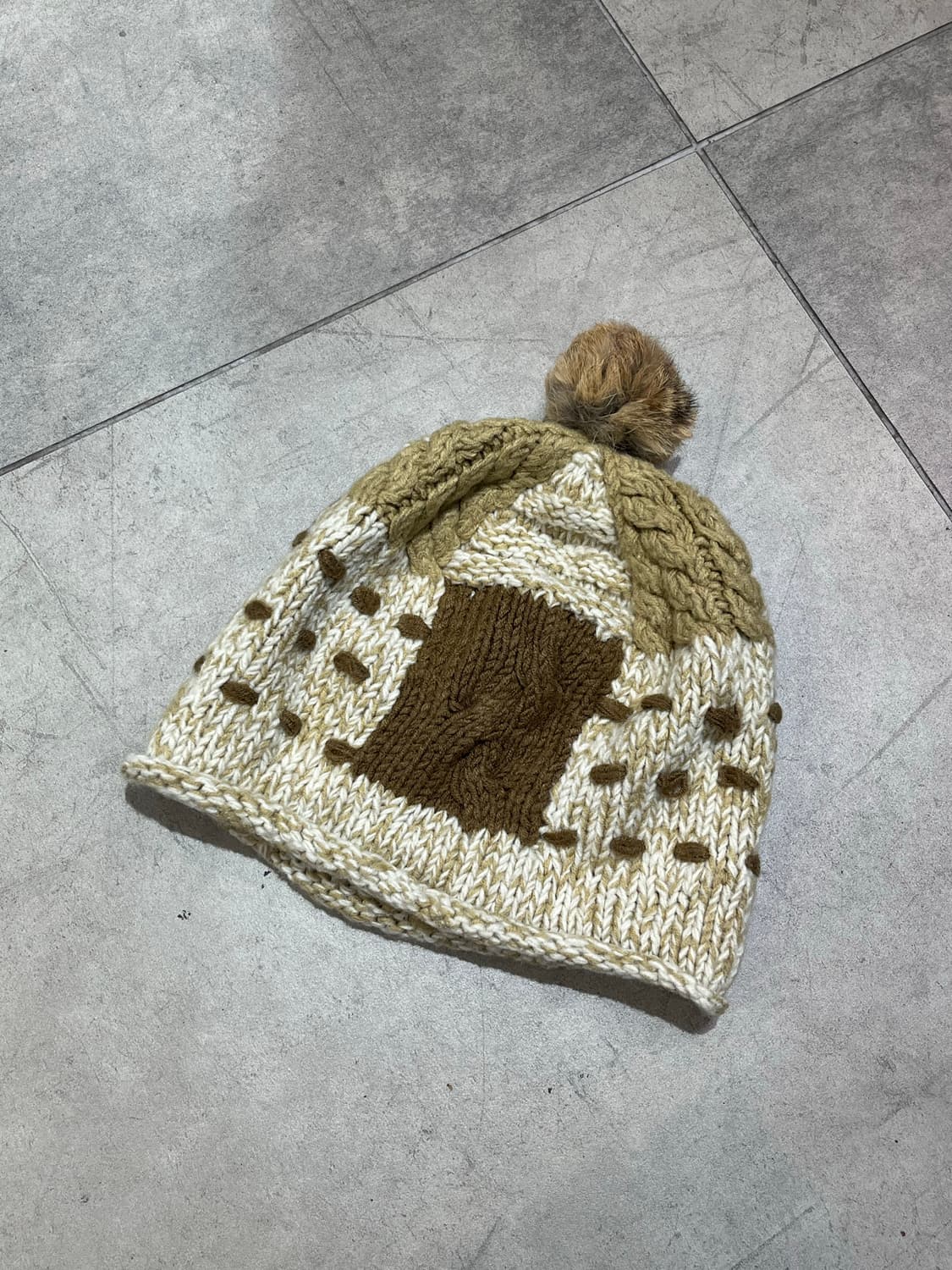 일본 빈티지 모리걸 방울 니트 비니 상품이미지3