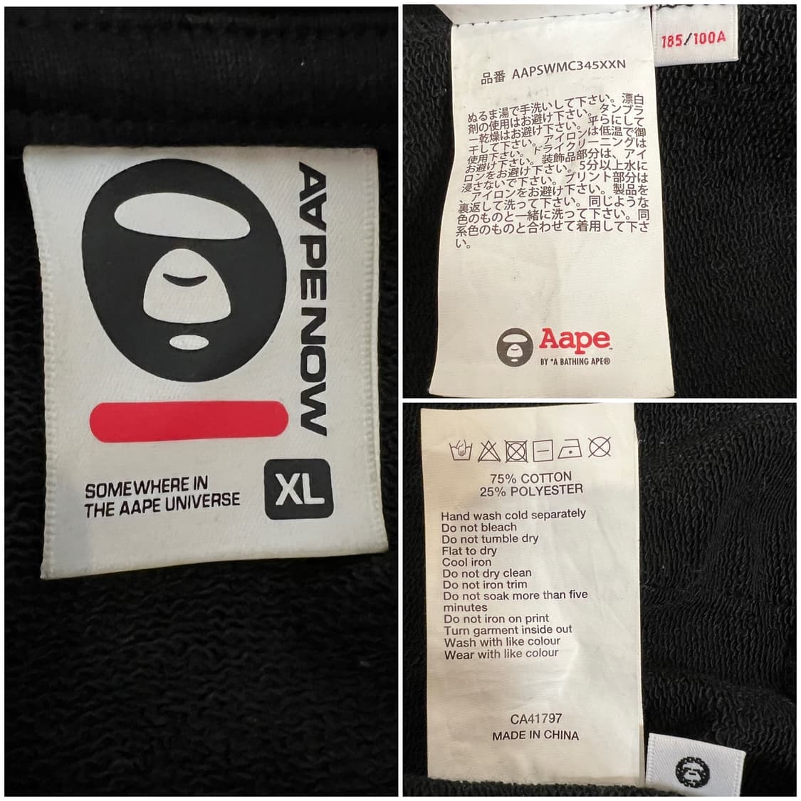 AAPE 후드 집업 XL사이즈 상품이미지10