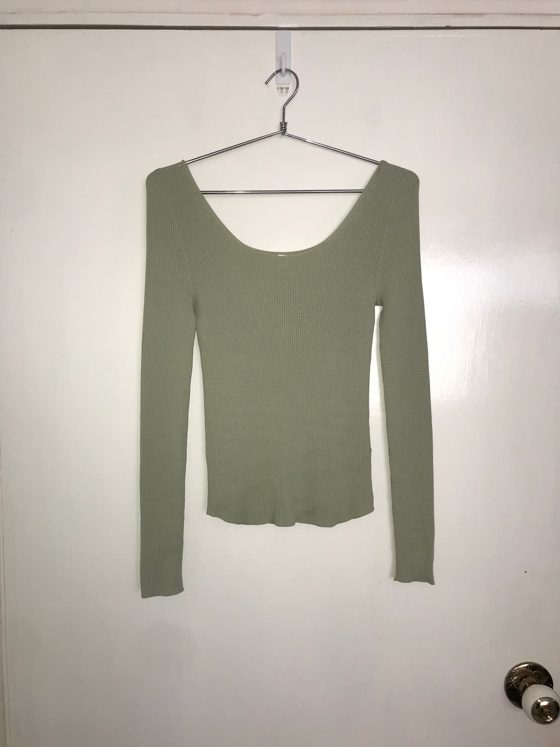 UNIQLO U Light Green Rib Sweater 상품이미지4