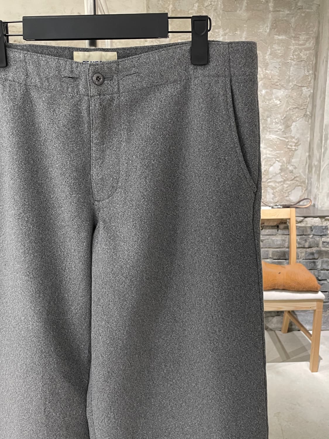 빔즈 보이 그레이 폴리에스터 와이드 팬츠 상품이미지3