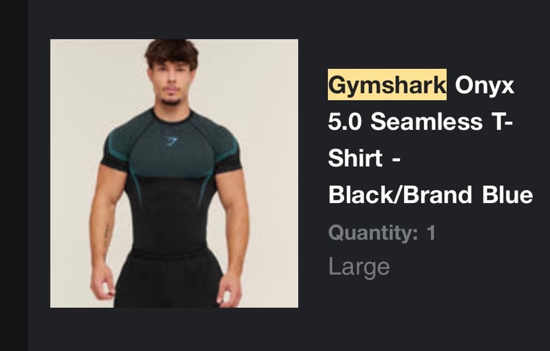 짐샤크 오닉스  브랜드 블루 L 판매합니다! 상품이미지2