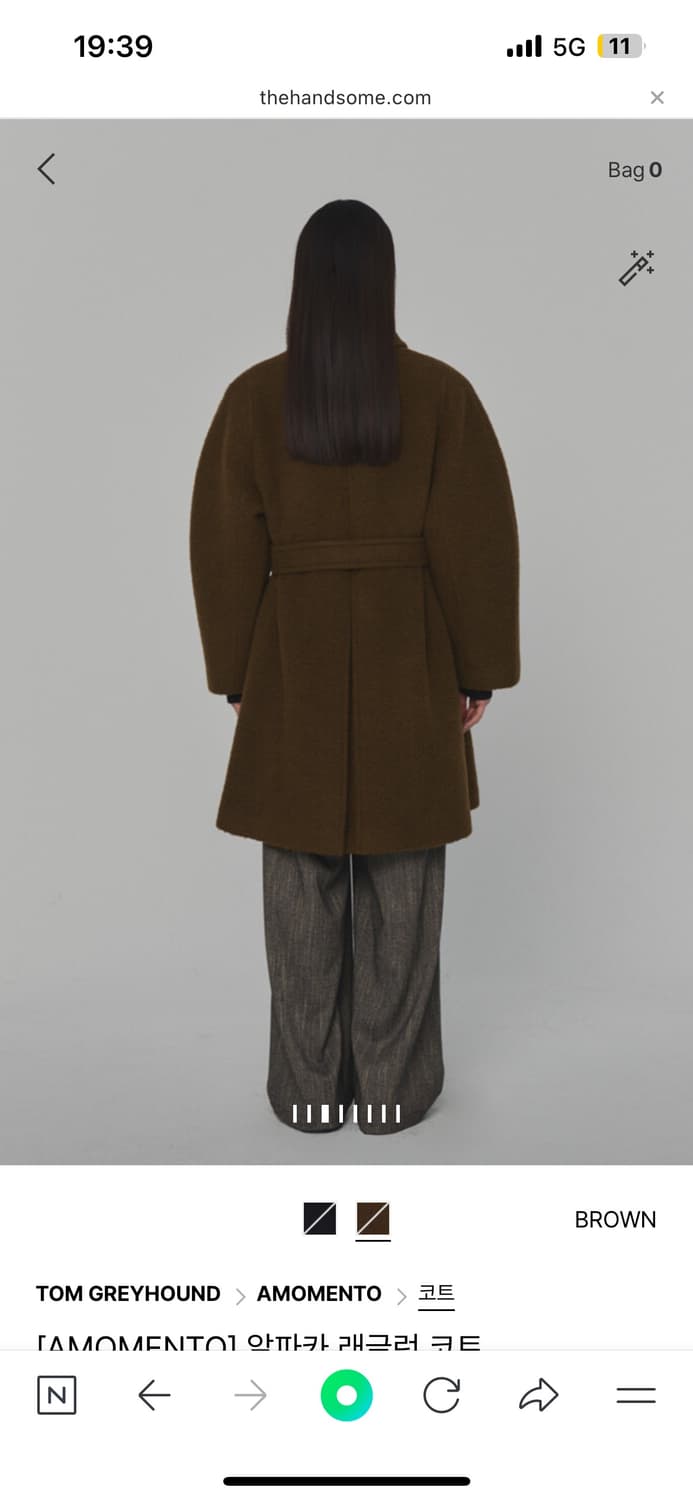아모멘토 알파카 래글런 코트 상품이미지2