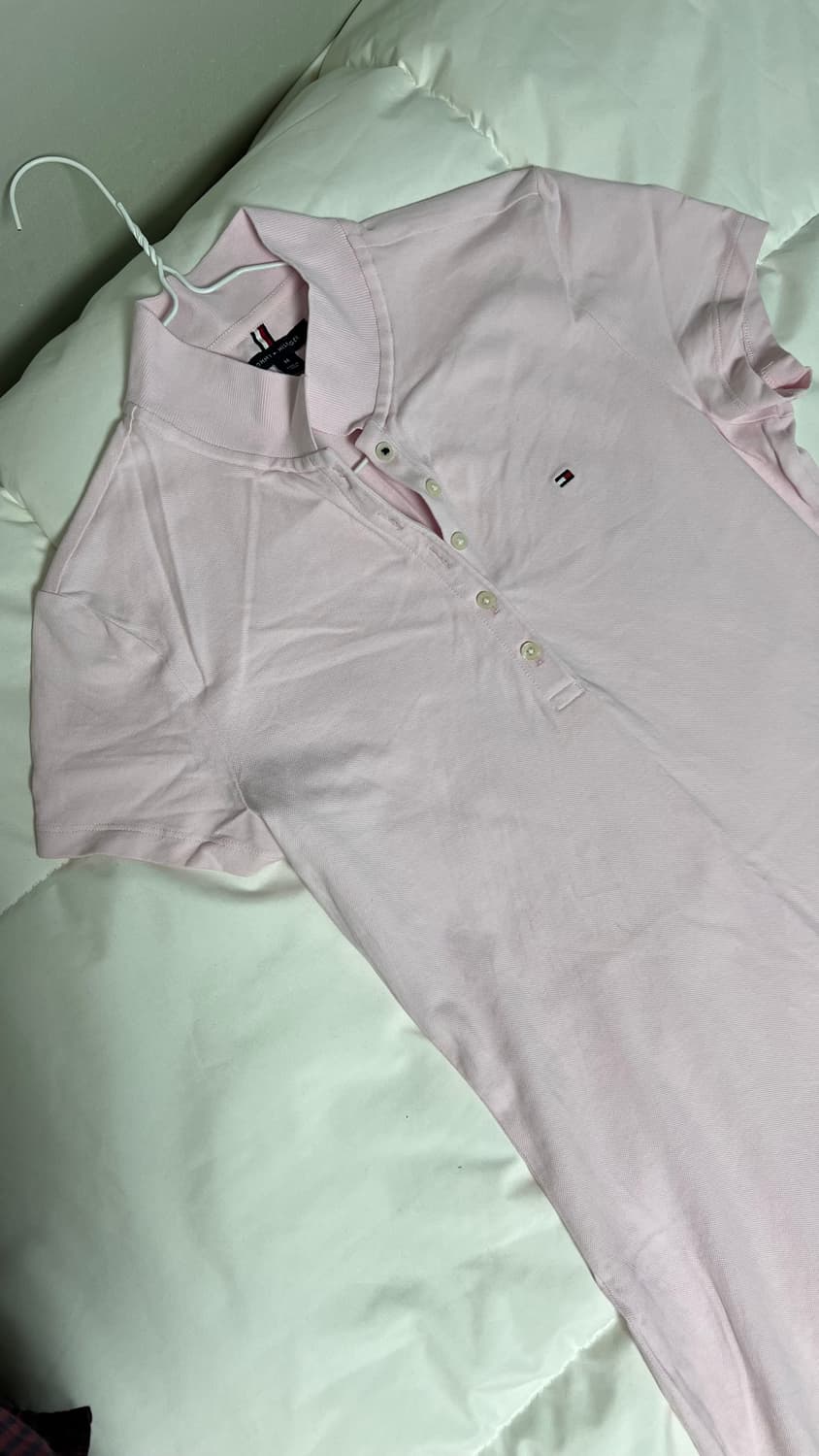 타미힐피거 슬림핏 5버튼 원피스 핑크 상품이미지4