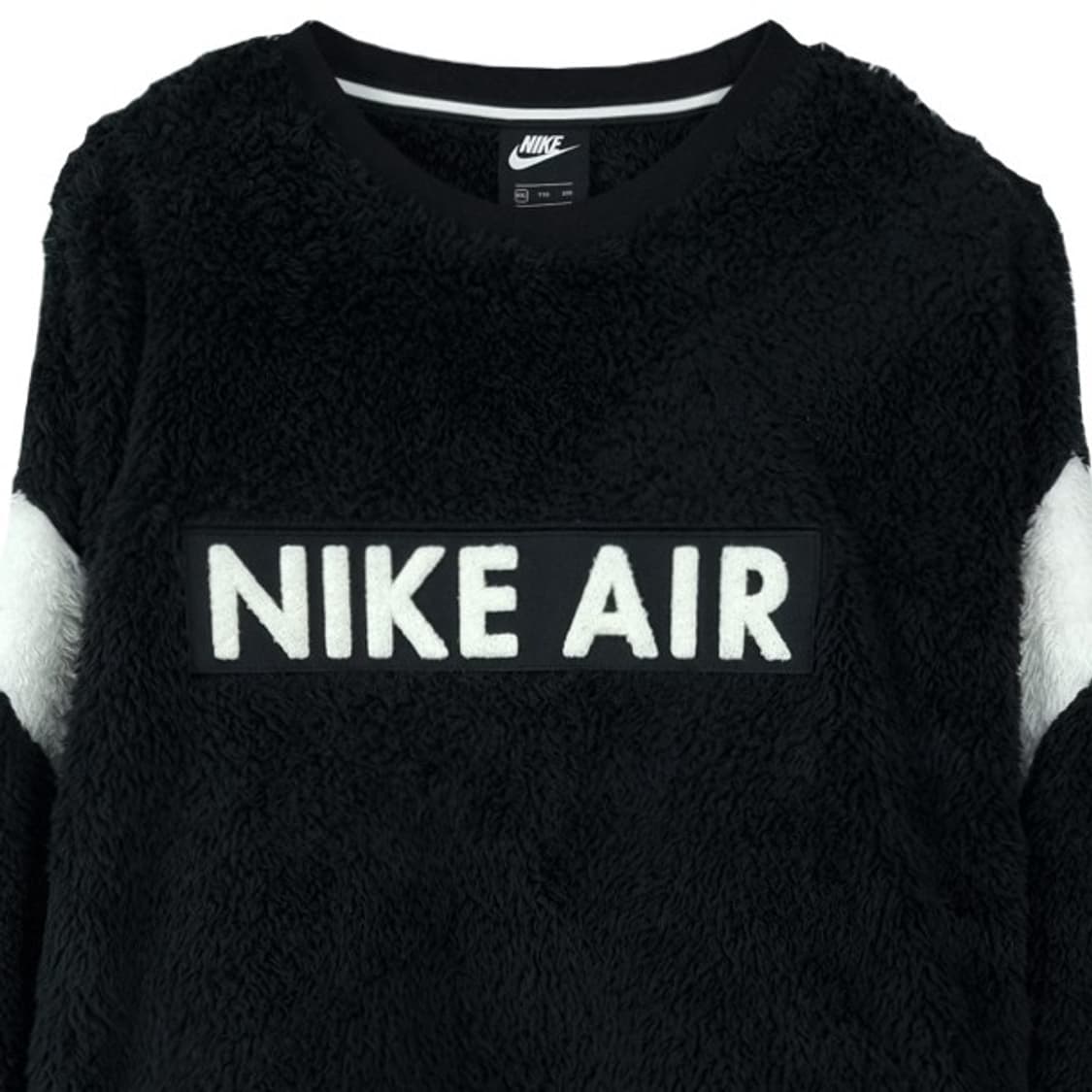 [나이키] 빅로고 자수 오버핏 쉐리파 후리스 맨투맨 블랙 M19425 상품이미지4