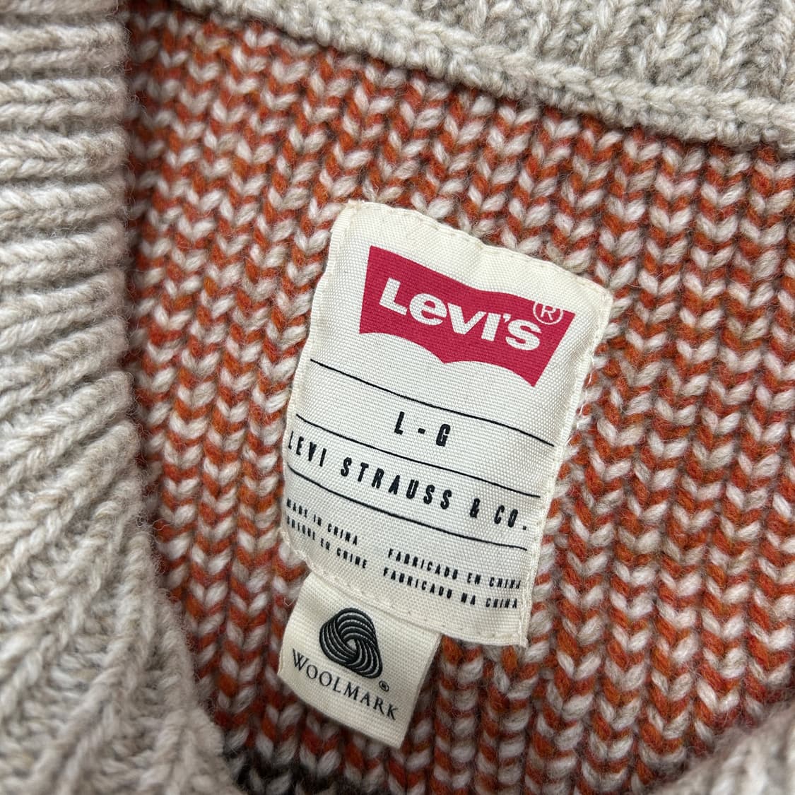 리바이스 울 코위찬 집업 가디건(L) 상품이미지2