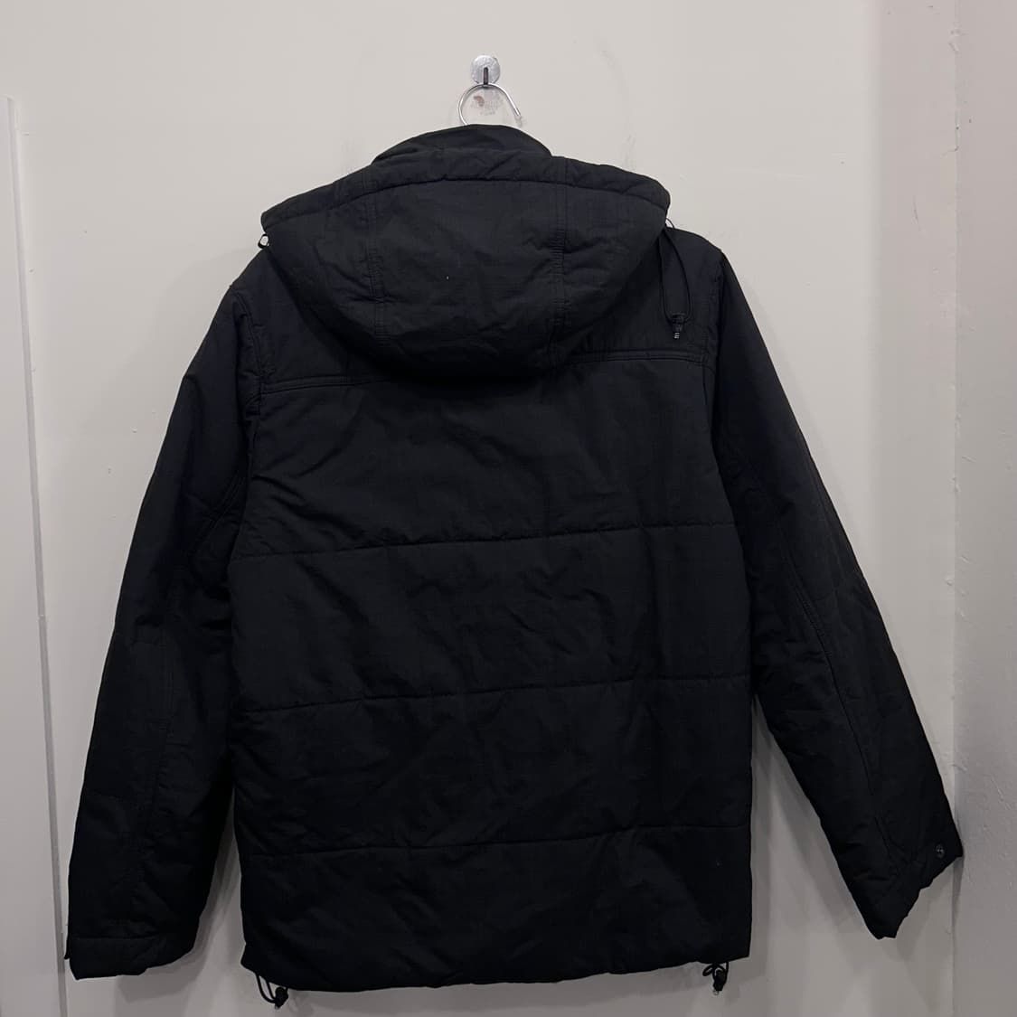 나이키 스우시 올블랙 라이닝 퀼팅 후드 패딩 상품이미지5